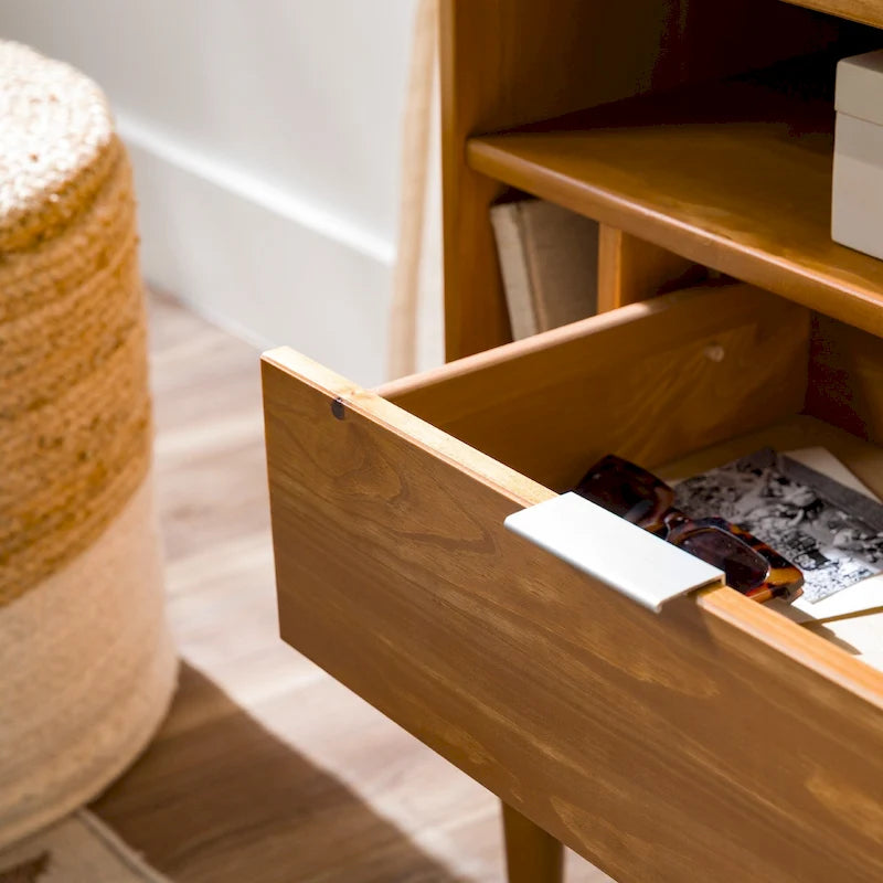 Table de chevet moderne en bois massif pour galerie