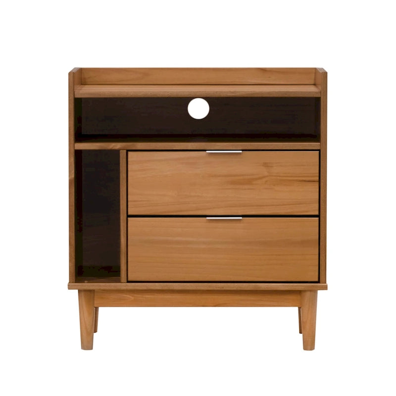 Table de chevet moderne en bois massif pour galerie