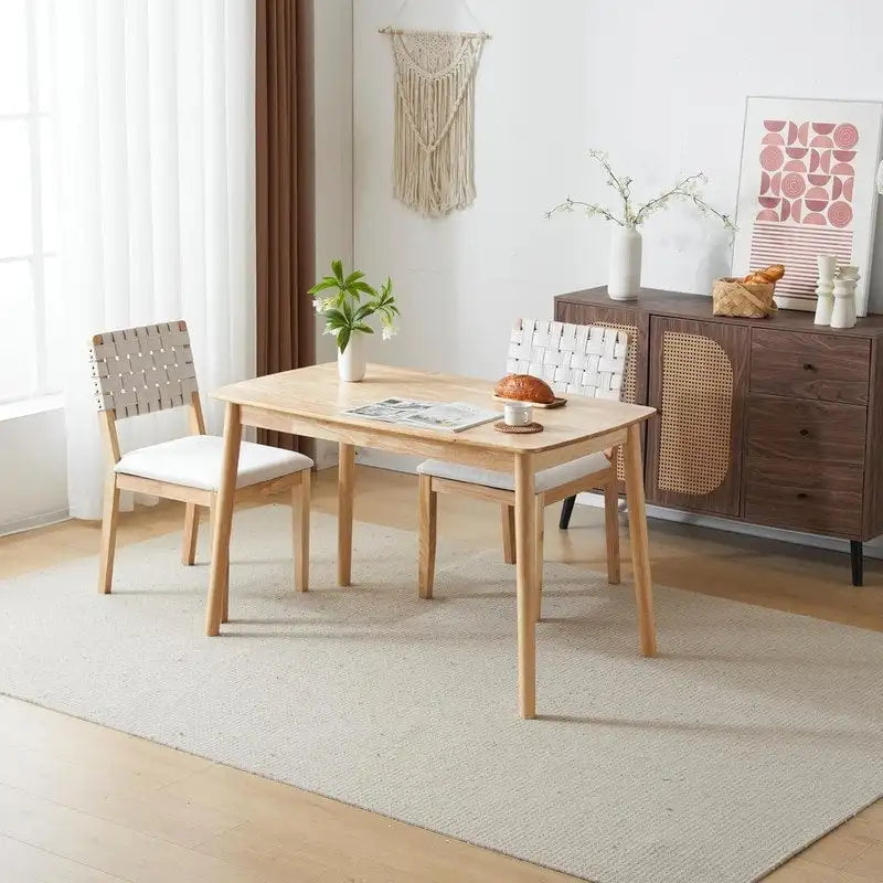 Chaises de salle à manger en bois de style Mid-Century Modern - Lot de 2