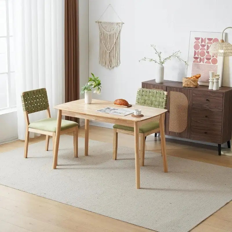Chaises de salle à manger en bois de style Mid-Century Modern - Lot de 2