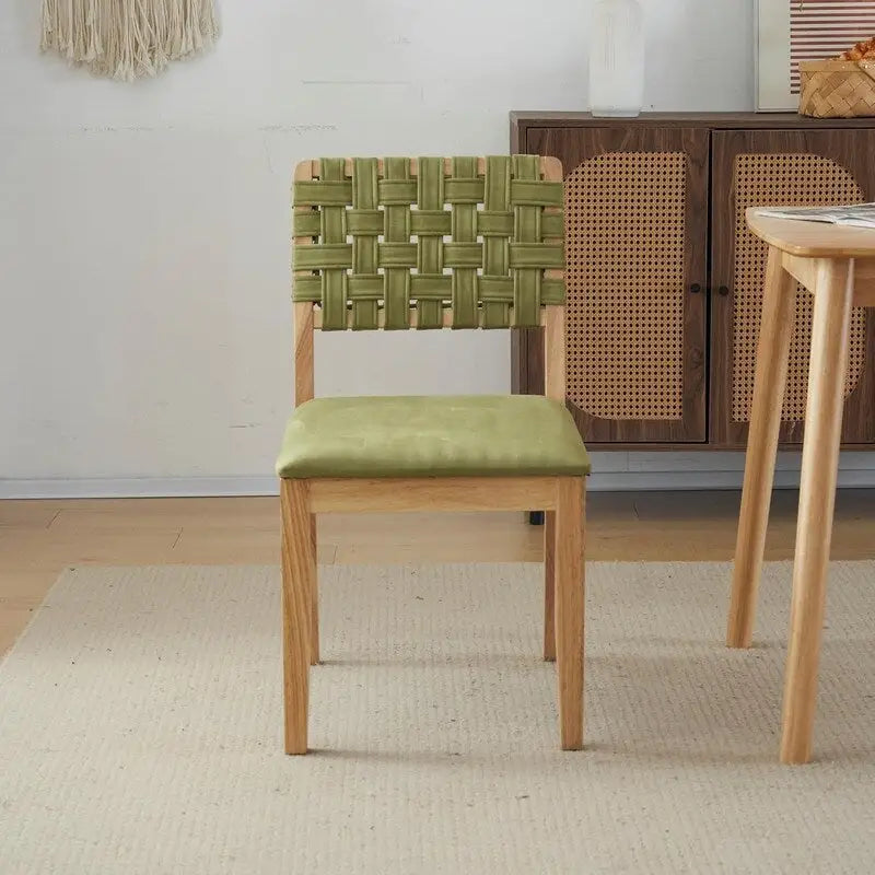 Chaises de salle à manger en bois de style Mid-Century Modern - Lot de 2
