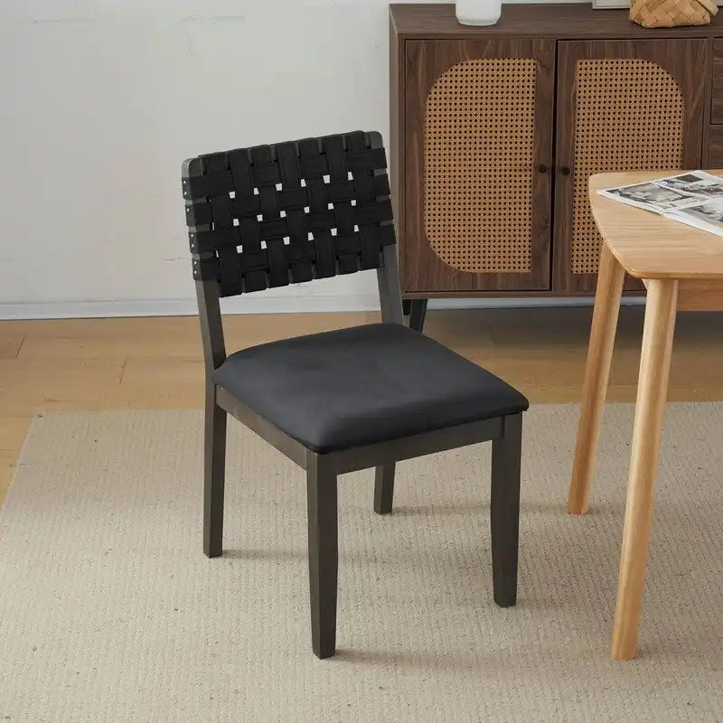 Chaises de salle à manger en bois de style Mid-Century Modern - Lot de 2
