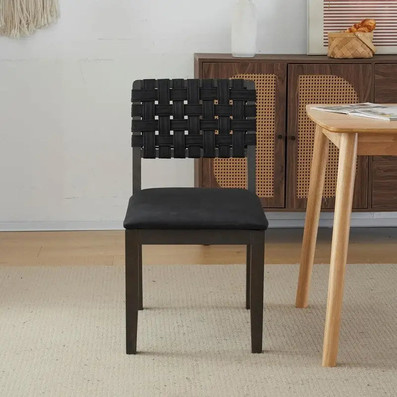 Chaises de salle à manger en bois de style Mid-Century Modern - Lot de 2