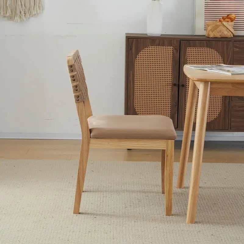 Chaises de salle à manger en bois de style Mid-Century Modern - Lot de 2