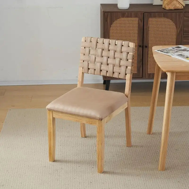 Chaises de salle à manger en bois de style Mid-Century Modern - Lot de 2