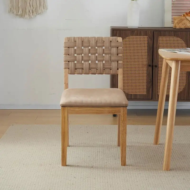 Chaises de salle à manger en bois de style Mid-Century Modern - Lot de 2