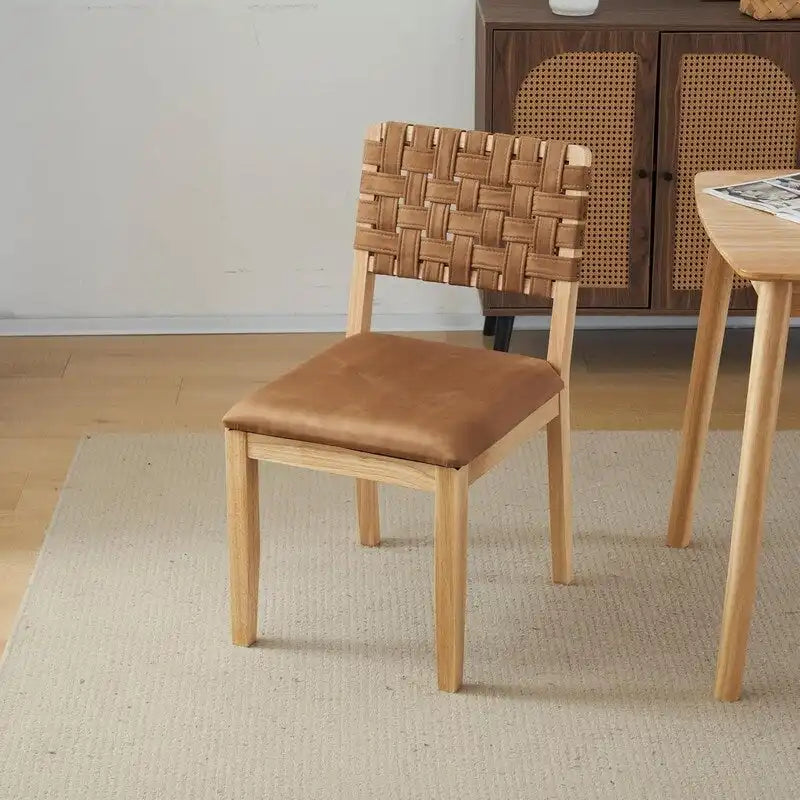 Chaises de salle à manger en bois de style Mid-Century Modern - Lot de 2