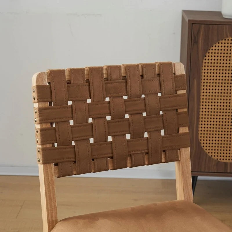 Chaises de salle à manger en bois de style Mid-Century Modern - Lot de 2