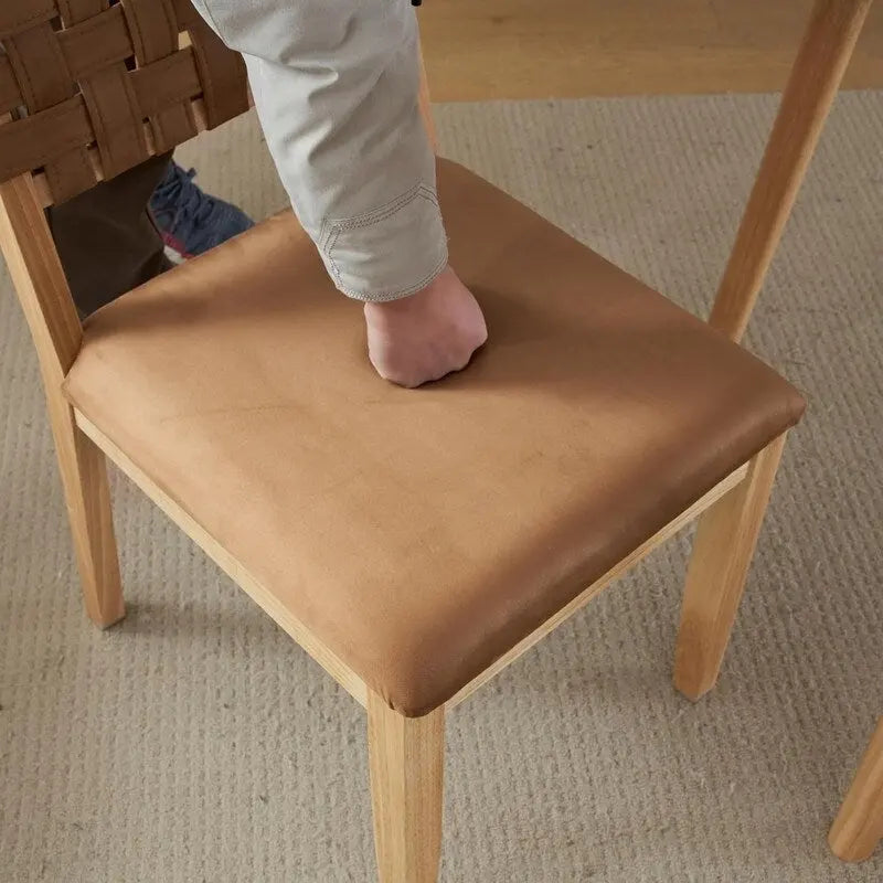 Chaises de salle à manger en bois de style Mid-Century Modern - Lot de 2