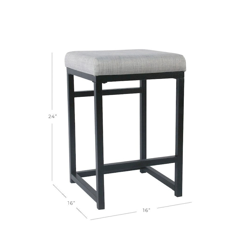 Tabouret de comptoir en métal sans dossier de 24 pouces