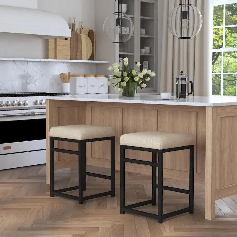 Tabouret de comptoir en métal sans dossier de 24 pouces