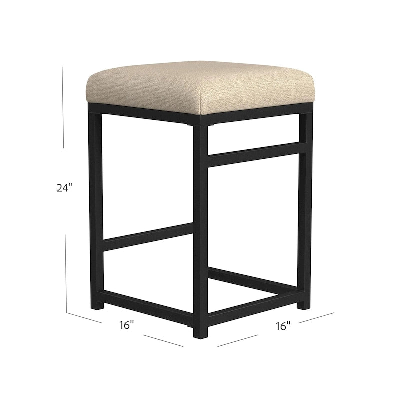 Tabouret de comptoir en métal sans dossier de 24 pouces