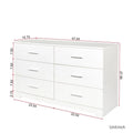 Modern Wood Dresser for Bedroom with Wide Drawers