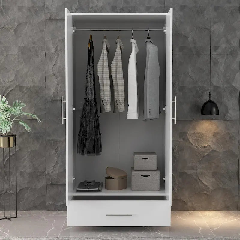 Armoire penderie 31,5L x 66,9H pour chambre à coucher, gain de place