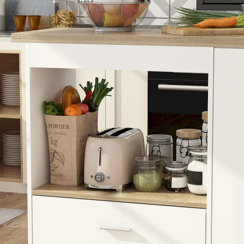 Buffet de cuisine, îlot de rangement, table extensible, table de bar