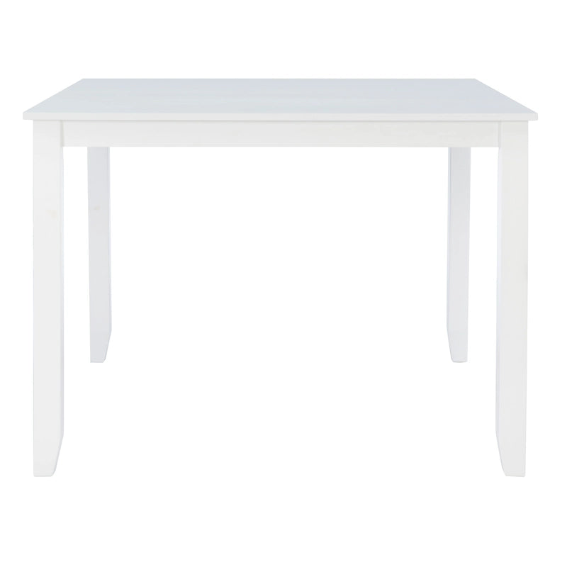 Table de salle à manger carrée de hauteur comptoir blanche