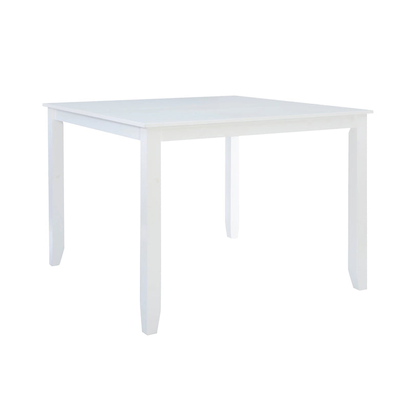 Table de salle à manger carrée de hauteur comptoir blanche