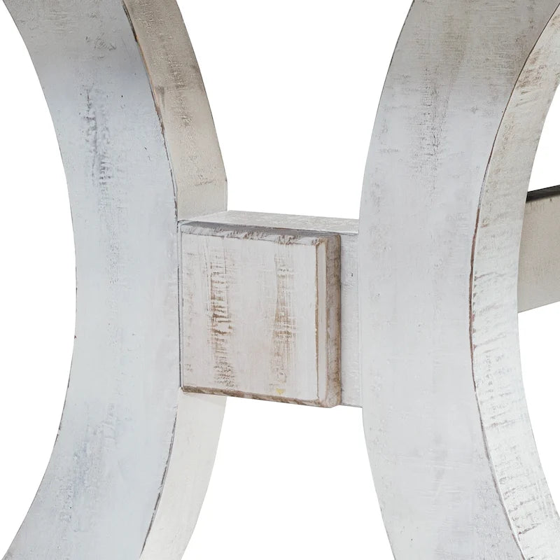 Table à manger extensible en bois blanc de 86 pouces