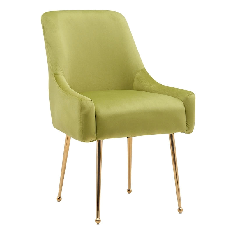 Lot de 2 chaises de salle à manger capitonnées en velours