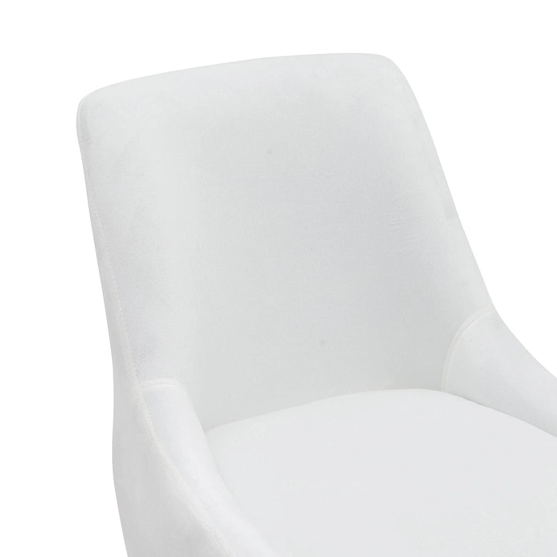 Lot de 2 chaises de salle à manger capitonnées en velours