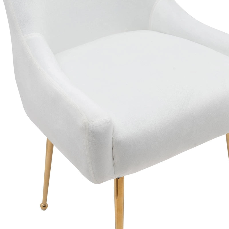 Lot de 2 chaises de salle à manger capitonnées en velours