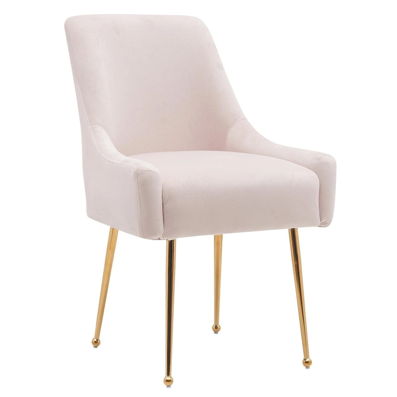 Lot de 2 chaises de salle à manger capitonnées en velours