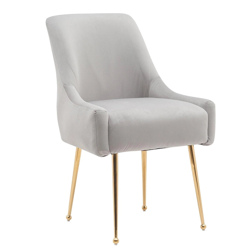 Lot de 2 chaises de salle à manger capitonnées en velours