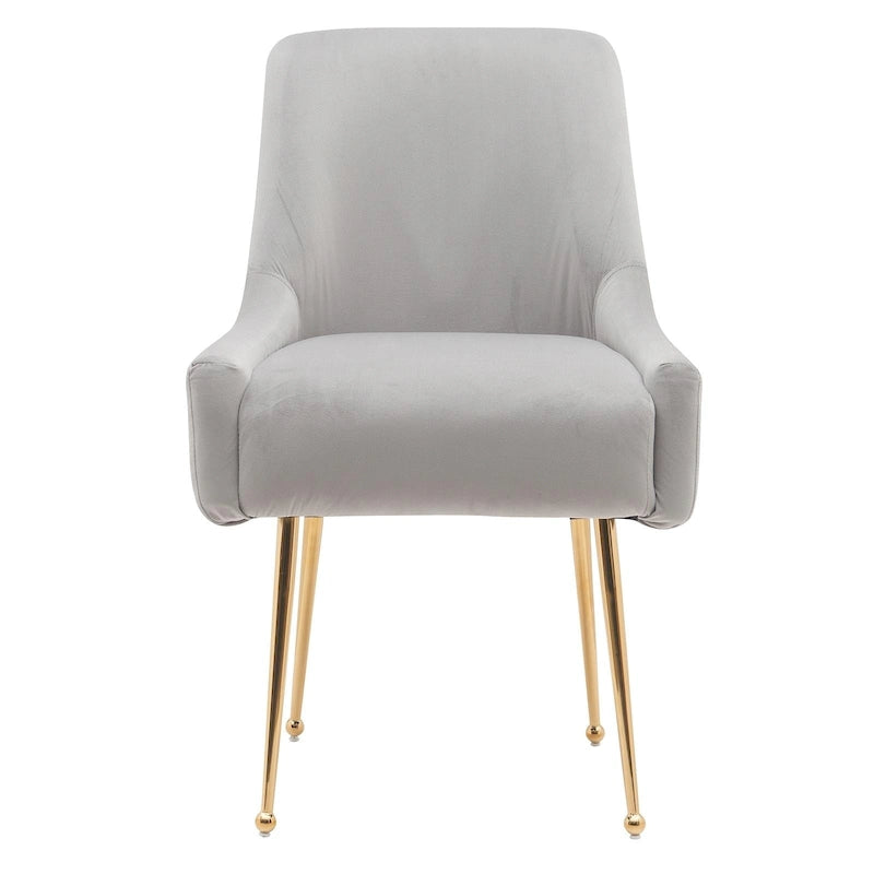 Lot de 2 chaises de salle à manger capitonnées en velours