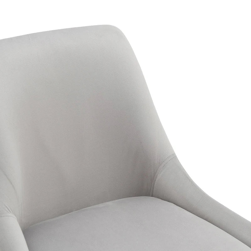 Lot de 2 chaises de salle à manger capitonnées en velours