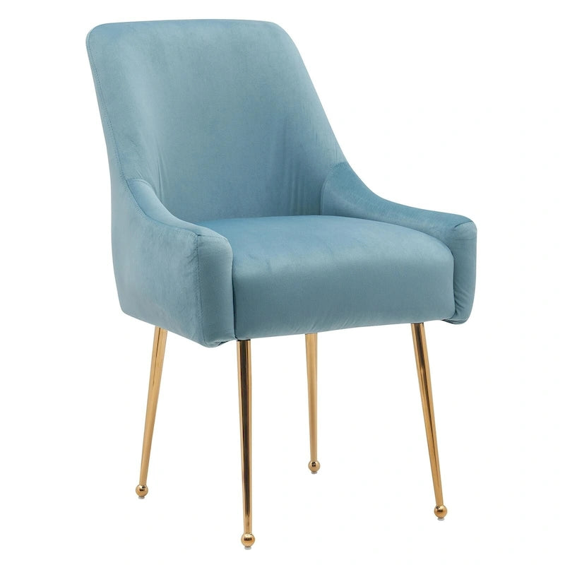Lot de 2 chaises de salle à manger capitonnées en velours