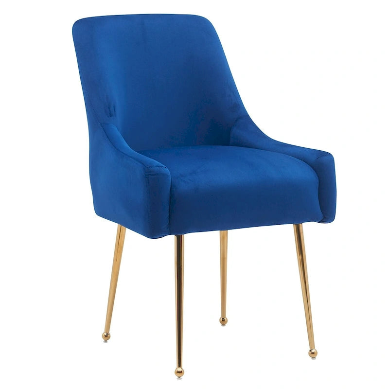 Lot de 2 chaises de salle à manger capitonnées en velours