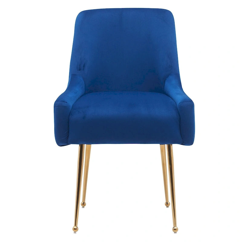 Lot de 2 chaises de salle à manger capitonnées en velours