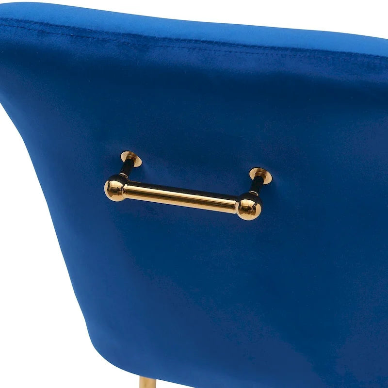 Lot de 2 chaises de salle à manger capitonnées en velours