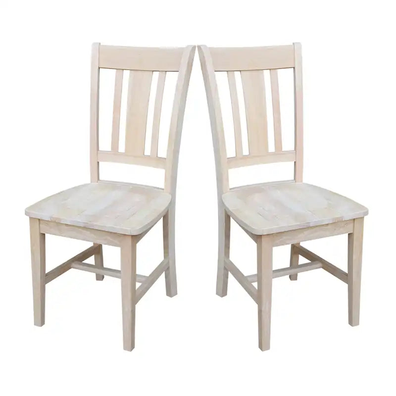 Chaises en bois massif San Remo à dossier ajouré, lot de 2