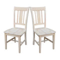 Chaises en bois massif San Remo à dossier ajouré, lot de 2