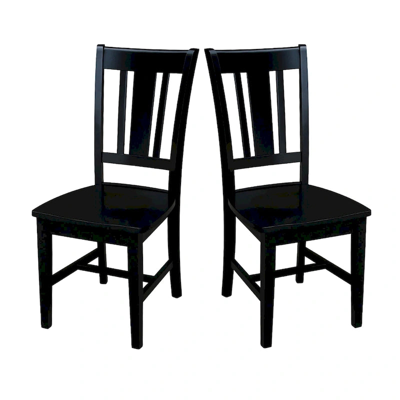 Chaises en bois massif San Remo à dossier ajouré, lot de 2