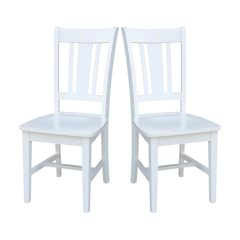 Chaises en bois massif San Remo à dossier ajouré, lot de 2