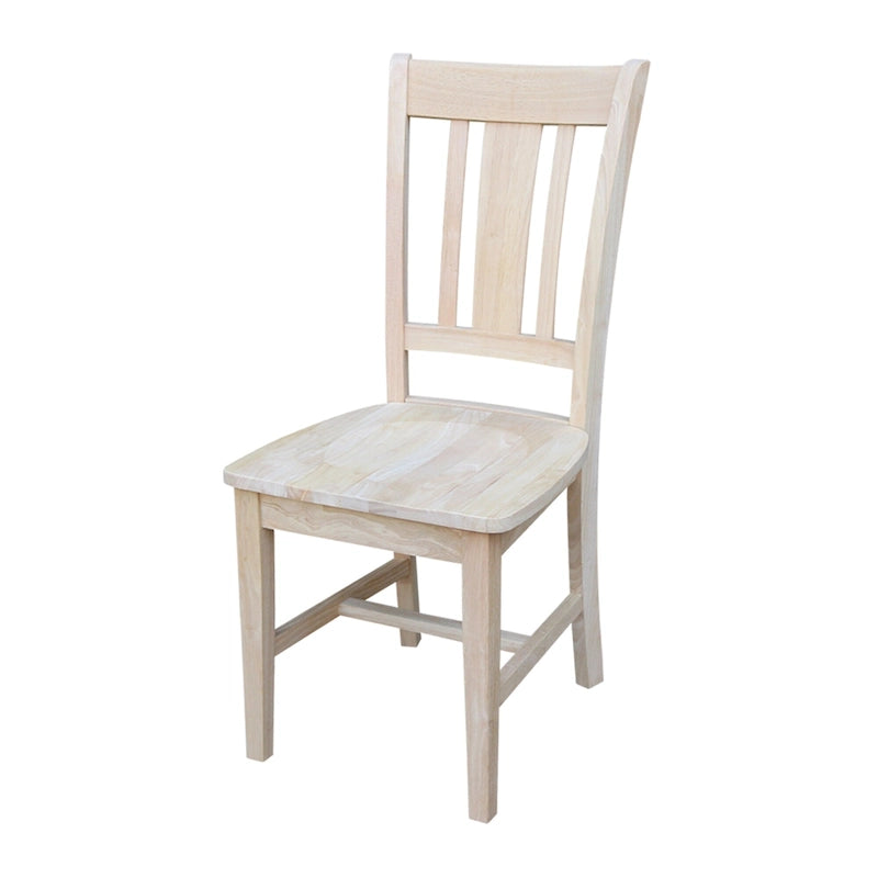 Chaises en bois massif San Remo à dossier ajouré, lot de 2