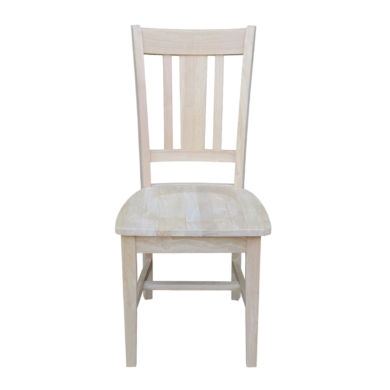 Chaises en bois massif San Remo à dossier ajouré, lot de 2