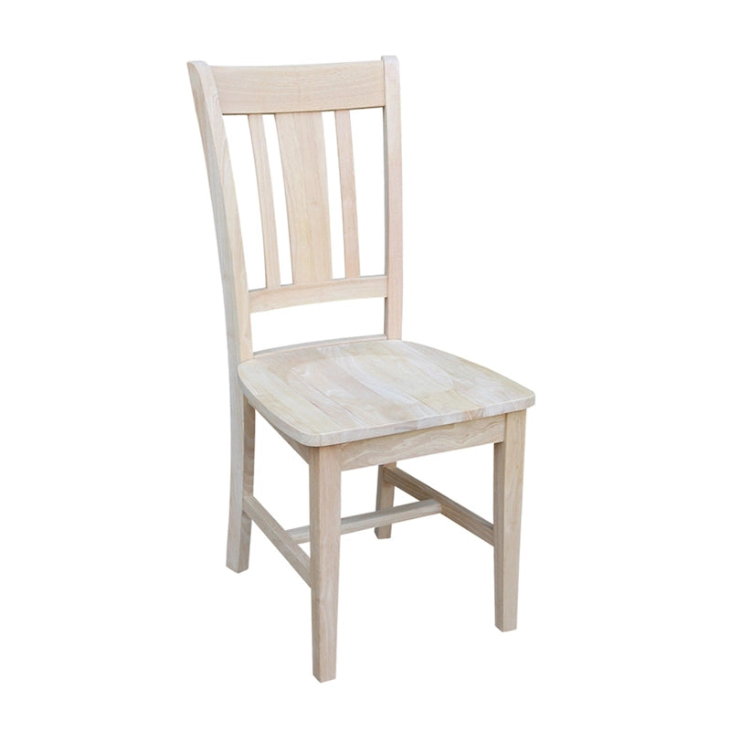 Chaises en bois massif San Remo à dossier ajouré, lot de 2
