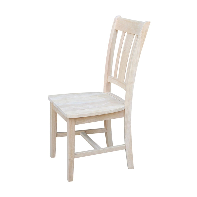 Chaises en bois massif San Remo à dossier ajouré, lot de 2
