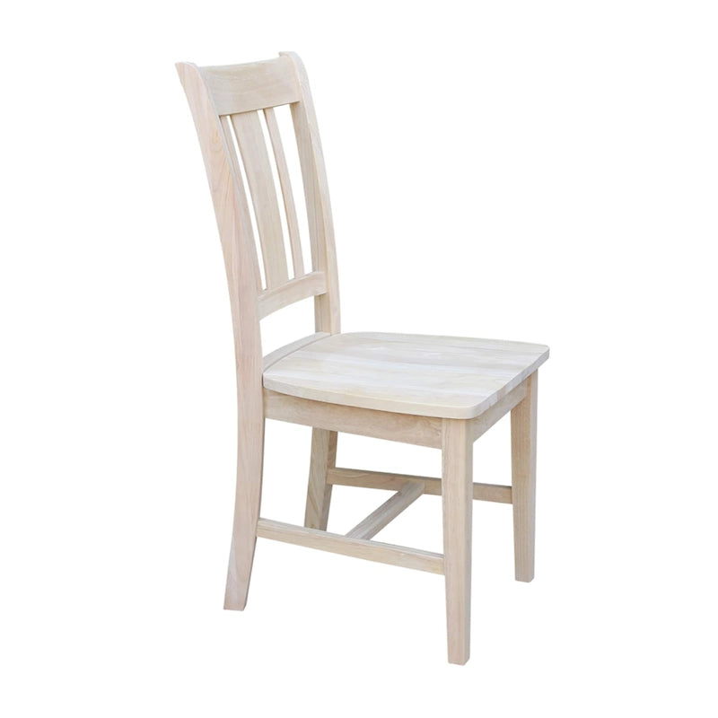 Chaises en bois massif San Remo à dossier ajouré, lot de 2