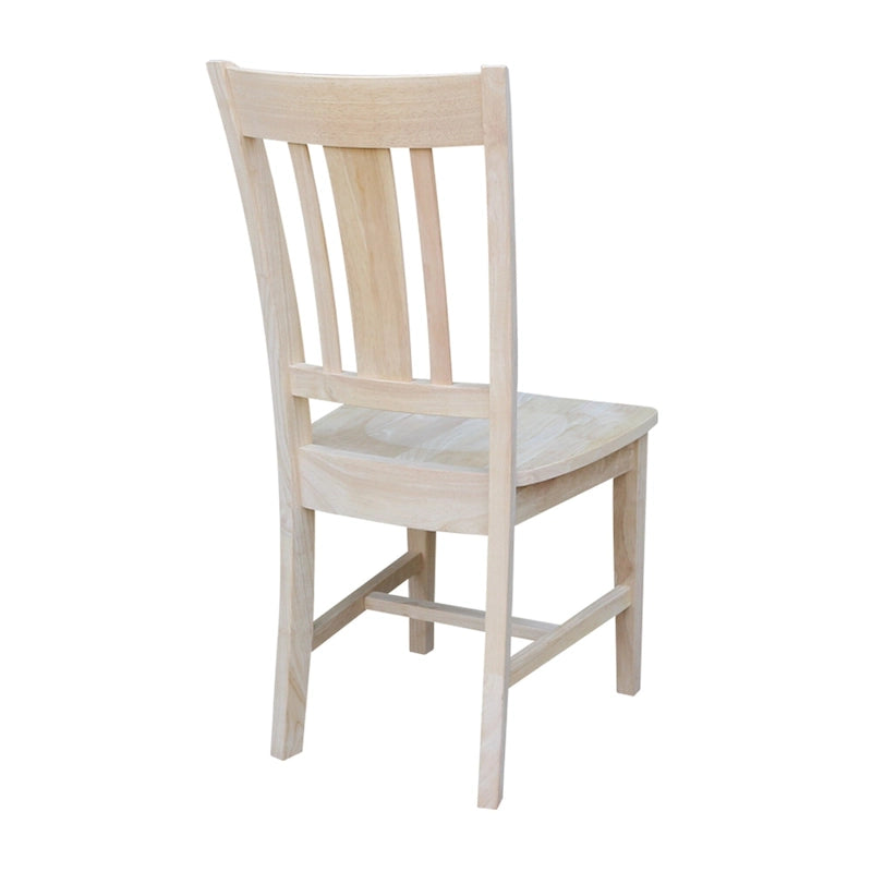 Chaises en bois massif San Remo à dossier ajouré, lot de 2