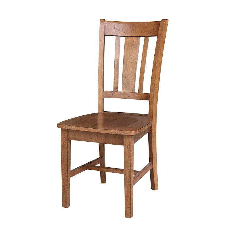 Chaises en bois massif San Remo à dossier ajouré, lot de 2