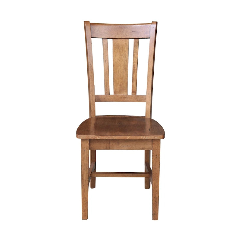 Chaises en bois massif San Remo à dossier ajouré, lot de 2
