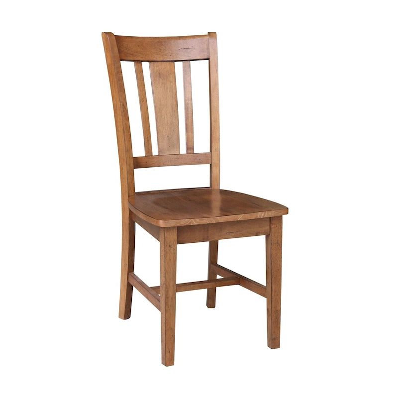 Chaises en bois massif San Remo à dossier ajouré, lot de 2