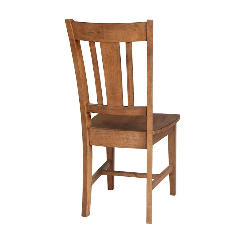 Chaises en bois massif San Remo à dossier ajouré, lot de 2