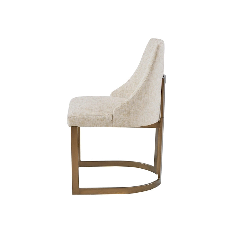Ensemble de 2 chaises de salle à manger modernes rembourrées avec pieds en bois