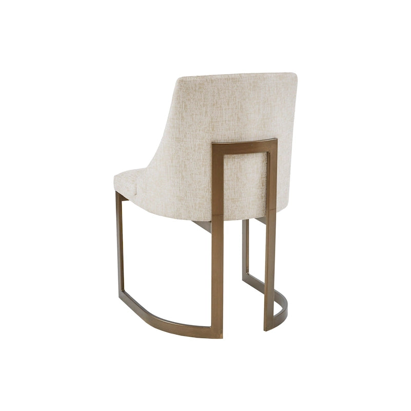 Ensemble de 2 chaises de salle à manger modernes rembourrées avec pieds en bois
