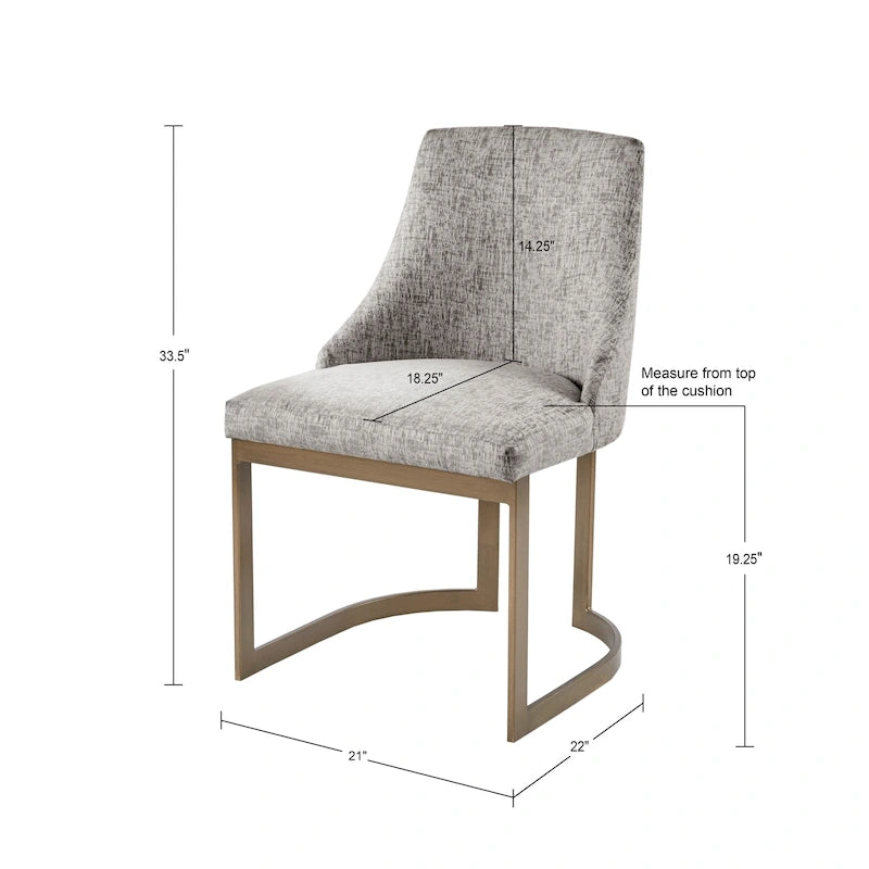 Ensemble de 2 chaises de salle à manger modernes rembourrées avec pieds en bois
